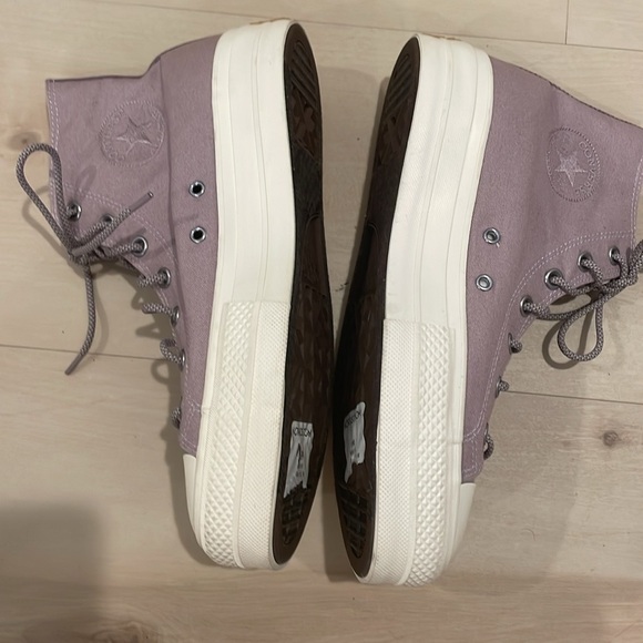 Converse CTAS Hi Lift Lucid Lilac Canvas Platform Sneakers NWT - Picture 7 of 11